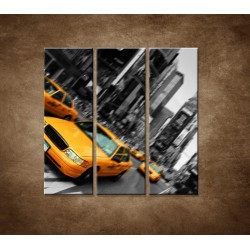 Obrazy na stenu - Taxi v New Yorku - 3dielny 90x90cm