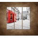 Obrazy na stenu - Červené telefónne búdky - 3dielny 90x90cm
