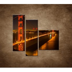Obrazy na stenu - Golden Gate Bridge - 3dielny 110x90cm