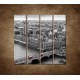Obrazy na stenu - Čiernobiely Londýn - 4dielny 120x120cm