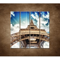 Obrazy na stenu - Eifelova veža zdola - 4dielny 120x120cm