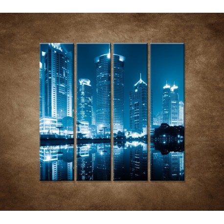 Obrazy na stenu - Shanghai - 4dielny 120x120cm