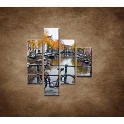 Obrazy na stenu - Jeseň v Holandsku - 4dielny 80x90cm