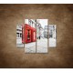 Obrazy na stenu - Červené telefónne búdky - 4dielny 100x90cm