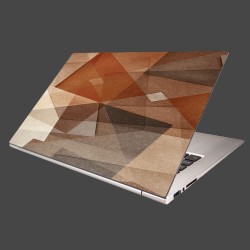 Nálepka na notebook - Hnedá abstrakcia