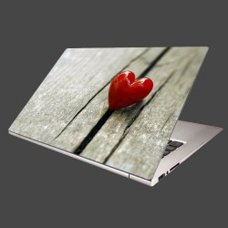 Nálepka na notebook - Červené srdiečko