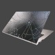 Nálepka na notebook - Makro - pavučina