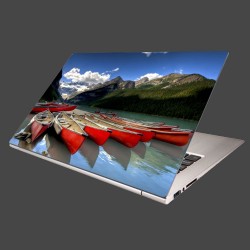Nálepka na notebook - Kánoe na jazere