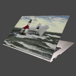 Nálepka na notebook - Maják po búrke