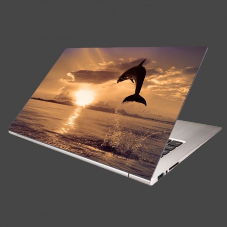 Nálepka na notebook - Skákajúci delfín