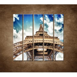 Obrazy na stenu - Eifelova veža zdola - 5dielny 100x100cm