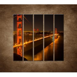 Obrazy na stenu - Golden Gate Bridge - 5dielny 100x100cm