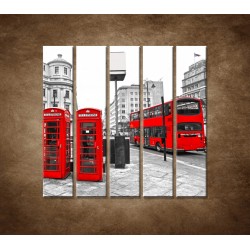 Obrazy na stenu - Londýn - 5dielny 100x100cm