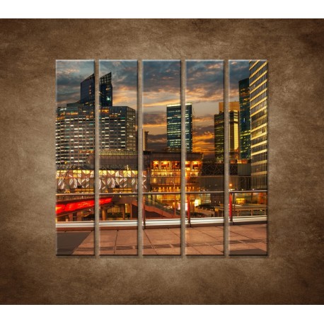 Obrazy na stenu - Výhľad v Shanghaii - 5dielny 100x100cm