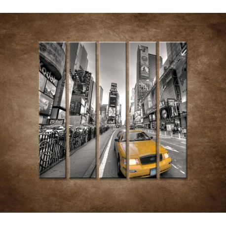 Obrazy na stenu - Žltý taxík - 5dielny 100x100cm