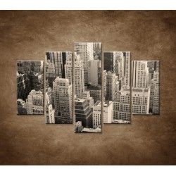 Obrazy na stenu - Mestské mrakodrapy - 5dielny 150x100cm