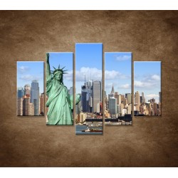 Obrazy na stenu - New York - panoráma - 5dielny 150x100cm
