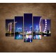 Obrazy na stenu - Singapur - nočná panoráma - 5dielny 150x100cm