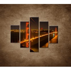 Obrazy na stenu - Golden Gate Bridge - 5dielny 100x80cm