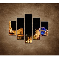 Obrazy na stenu - Las Vegas - 5dielny 100x80cm