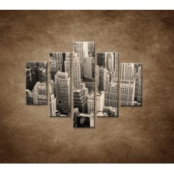 Obrazy na stenu - Mestské mrakodrapy - 5dielny 100x80cm