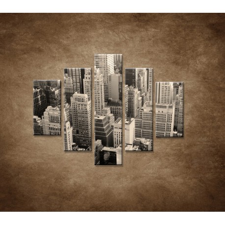 Obrazy na stenu - Mestské mrakodrapy - 5dielny 100x80cm