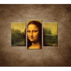 Obrazy na stenu - Mona Lisa - 3dielny 75x50cm