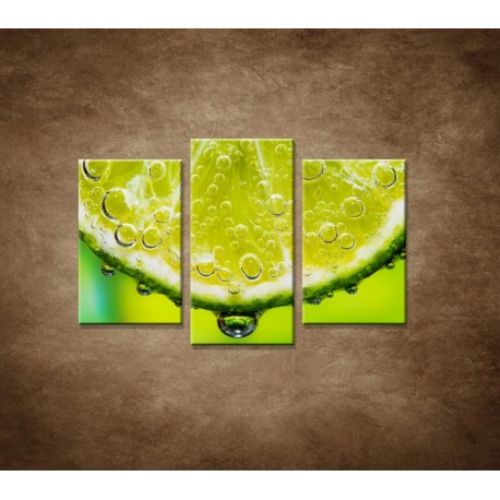 Obrazy na stenu - Plátok citróna - 3dielny 75x50cm