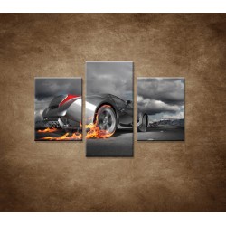 Obrazy na stenu - Rýchle auto - 3dielny 90x60cm