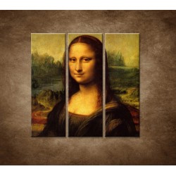 Obrazy na stenu - Mona Lisa - 3dielny 90x90cm
