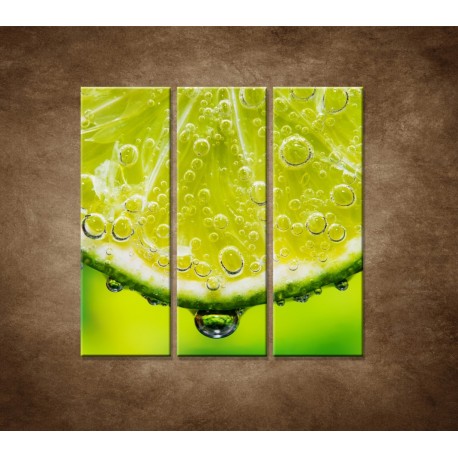 Obrazy na stenu - Plátok citróna - 3dielny 90x90cm