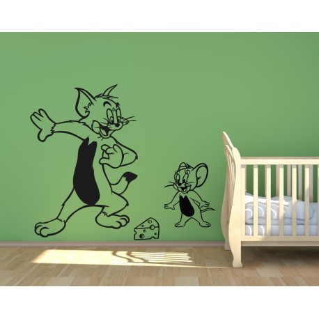 Nálepka na stenu - Tom a Jerry
