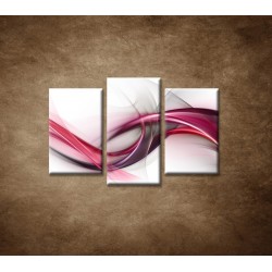 Obrazy na stenu - Ružová vlna - 3dielny 75x50cm
