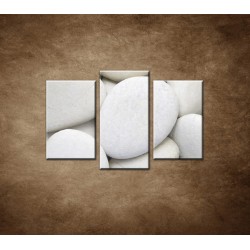 Obrazy na stenu - Biele kamene - 3dielny 75x50cm