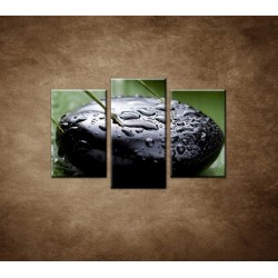 Obrazy na stenu - Čierny kameň - 3dielny 75x50cm