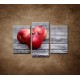 Obrazy na stenu - Červené jablká - 3dielny 75x50cm
