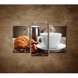 Obrazy na stenu - Raňajky - 3dielny 75x50cm