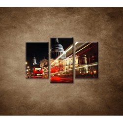 Obrazy na stenu - Nočný Londýn - 3dielny 75x50cm