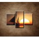 Obrazy na stenu - Západ slnka na mori - 3dielny 75x50cm