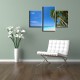 Obrazy na stenu - Pláž s palmami - 3dielny 75x50cm