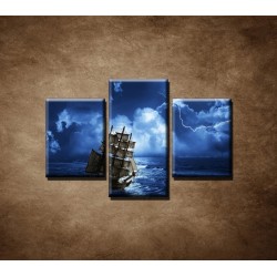 Obrazy na stenu - Búrka na mori - 3dielny 75x50cm