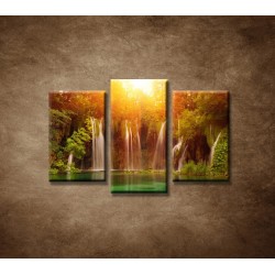 Obrazy na stenu - Vodopád 3 - 3dielny 75x50cm