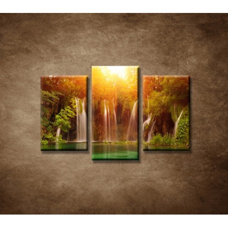 Obrazy na stenu - Vodopád 3 - 3dielny 75x50cm