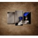Obrazy na stenu - Modrý motýľ - 3dielny 75x50cm