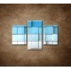Obrazy na stenu - Modré kocky - 3dielny 90x60cm
