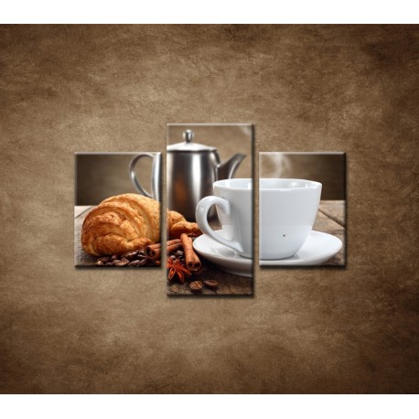 Obrazy na stenu - Raňajky - 3dielny 90x60cm