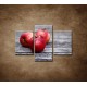 Obrazy na stenu - Červené jablká - 3dielny 90x60cm