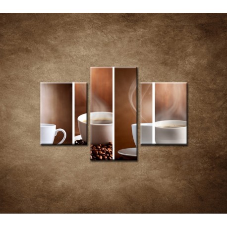 Obrazy na stenu - Šálka kávy - 3dielny 90x60cm