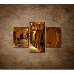 Obrazy na stenu - Vinárska pivnica - 3dielny 90x60cm