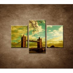 Obrazy na stenu - Londýn - Tower Bridge - 3dielny 90x60cm